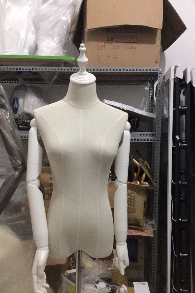 Manocanh tay nhá»±a tráº¯ng ná»¯ chÃ¢n gá»—